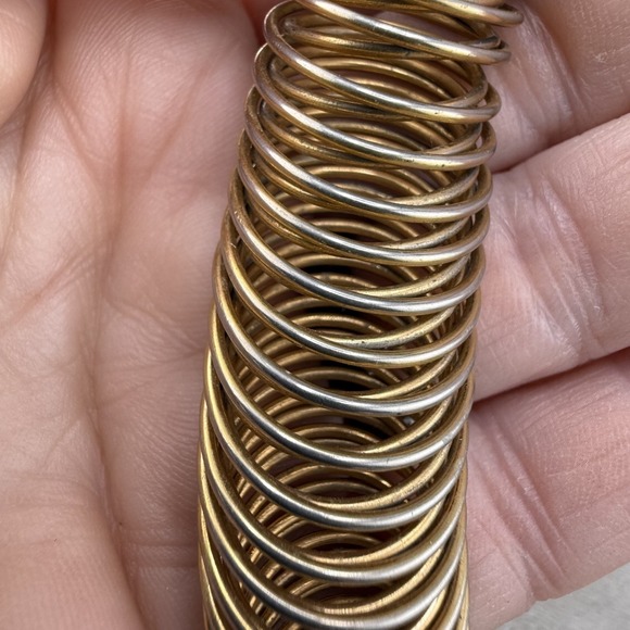 Vintage Slinky Coil Necklace Gold Tone Spring Wrap 17" - Picture 4 of 6